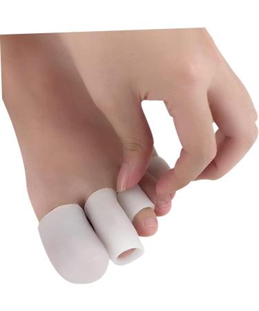 Lurrose 10pcs Silicone Toe Covers & Dividers Set - Toe Protectors for Men - Gel Toe Sleeves for Pain Relief - White 3x2.5cm - Buy Online on GoSupps.com