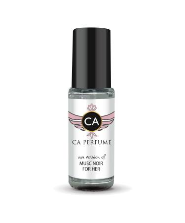 CA Perfume Impression of Narciso Musc Noir For Her For Women Replica Fragrance Body Oil Dupes Alcohol-Free Aromatherapy Sample Travel Size Concentrated Long Lasting Attar Roll-On 0.14 Fl Oz/4ml-X1