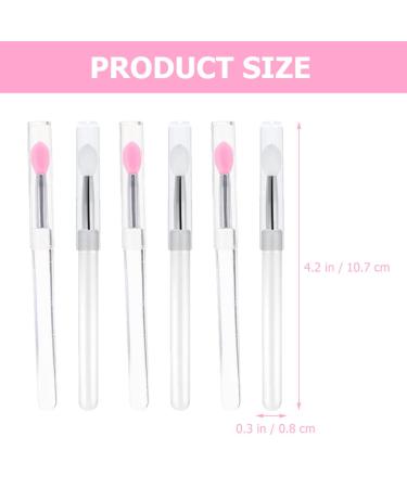 Beavorty 6Pcs Silicone Lip Brush Set - Versatile Lip Makeup & Eyeshadow Applicator with Lid | Perfect for Lip Masks & Small Accessories - Buy Online on GoSupps.com