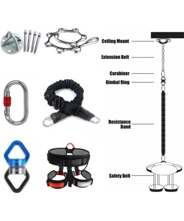 Bungee Dance Flying Suspension Rope | Aerial Anti-Yoga Cord & Resistance Band Set - 40-60kg | Home Gym Fitness Equipment - Buy Online on GoSupps.com