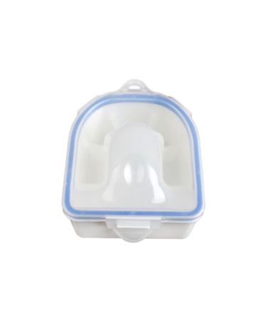 Perfeclan Professional Nail Soaking Bowl Soaker Tray Keep Warm Nail Art Tool Gel Nail Polish Remover for Nail Home Use Blue