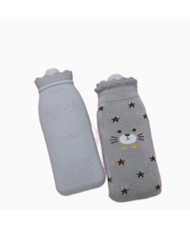 Heat bottle with reference A warm hot water bottle in winter with a comfortable soft knitting cover and a reusable hand warmer can be used for heating in winter