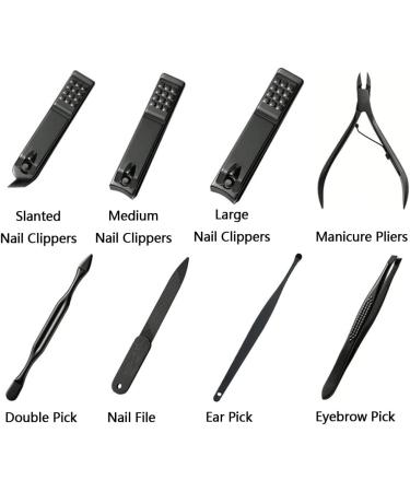 15 in 1 Stainless Steel Nail Clippers Pedicure Set Nail Scissors & Eyebrow Grooming Kit Nail Care Travel Tools Kit for Men Women - Buy Online on GoSupps.com