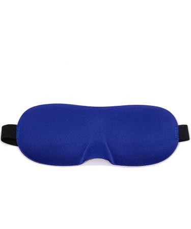 3D Contoured Luxury Blindfold Sleep Mask - Light Blocking Eye Blinder - Adjustable Strap - Royal Blue - For Men & Women - Soft & Comfortable - Travel & Shift Work - Buy Online on GoSupps.com