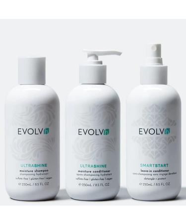 EVOLVh Natural Healthy Hair Trio - Vegan Non-Toxic Clean Hair Care | 20% Off | 8.5 fl oz (250 mL) - Shop Internationally - Buy Online on GoSupps.com