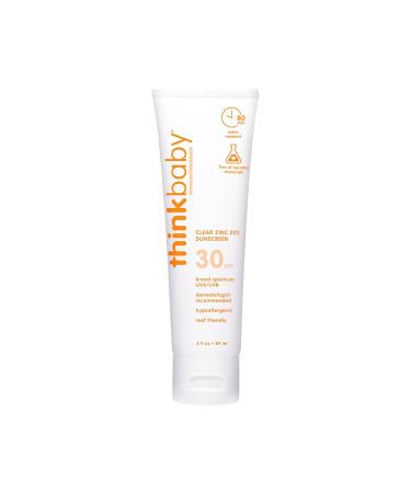 Thinkbaby Mineral Sunscreen SPF 30 Clear Zinc Oxide Baby Sunscreen - 3 Fl Oz.