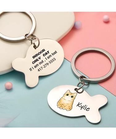 Personalized Engraved Stainless Steel Cat Collar - 10 Names & Phone Numbers - Indoor Cats Only | Cat Brand - Buy Online on GoSupps.com