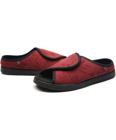 VEACAM Women's Diabetic Slippers | Memory Foam House Shoes for Swollen Feet | Adjustable Arthritis & Edema Footwear (Red, Size 5.5) - Buy Online on GoSupps.com