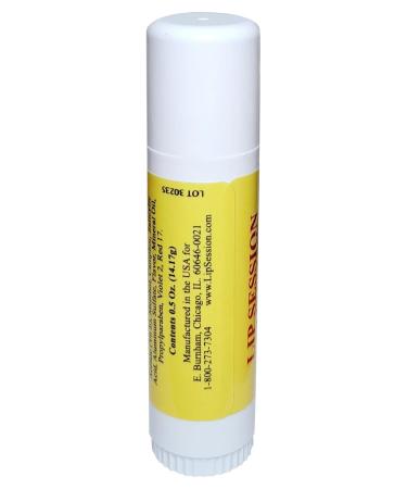 Lip Session Lip Balm Strawberry Flavor Big Stick 0.5 Oz. - With Vitamin E & Cocoa Butter - Moisturizes & Soothes Dry Cracked or Chapped Lips - Buy Online on GoSupps.com