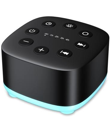 Meditation White Noise Machine 30 Soothing Sounds with Volume Control 12 Night Light 4 Auto-Off Timers Portable Sound Machine for Travel Powered by AC or USB Sleep Therapy for Baby Kids Adults (Black) - Buy Online on GoSupps.com