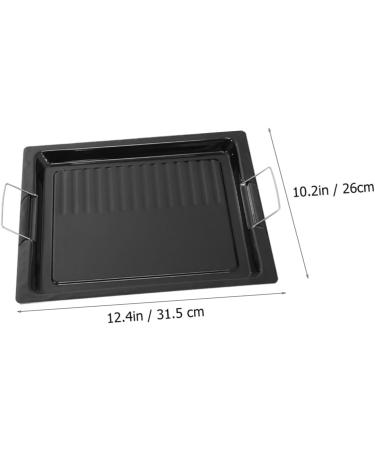 Yardwe 2 Pcs Grill Plate Cast Iron Barbecue Pan Steak Accessories Grilled Barbecue Iron Plate BBQ Iron Plate Nonstick Bakeware Non Stick Baking Pan Barbecue Plate Household Items Square - Buy Online on GoSupps.com