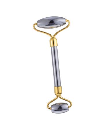 Mikinona Roller Massager Facial Tools Body Massager Face Skin Roller Skin Care Kit Face Muscle Roller Face Wrinkles Roller Face Massage Roller Massage Stone Ore Anti Wrinkle 14x5.5cm Gloden
