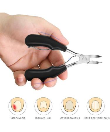 Toe Nail Clipper Stainless Steel Toenails Trimmer 5-Piece Painless Toenail Tools Comfortable Toenail Clippers for Ingrown Toenail Care General Nail Care Preventing - Buy Online on GoSupps.com