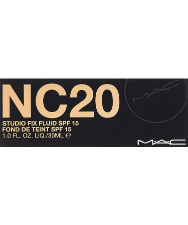 MAC Studio Fix Fluid SPF 15 NC20 Clear - Acne & Blemish Fighting Foundation - Buy Online on GoSupps.com