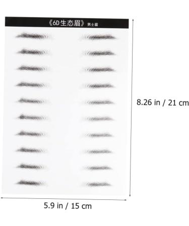 Housoutil 2 Pairs Stick-on Eyebrows Black Sticker Eyebrow Makeup Tools Eyebrow Stickers Water Proof 3d Patch 21x15cm Black - Buy Online on GoSupps.com