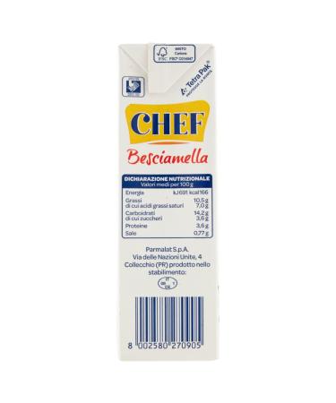 Chef Italian Besciamella Sauce 16.9oz - Pack of 2 | Imported from Italy - Buy Online on GoSupps.com