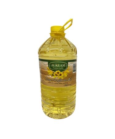 Auream Sunflower Oil Perfect For Cooking Baking And Frying Baking For Salad Oil Gluen Free Vegan Healthy 5Litre Pack Of 1 Pack 1