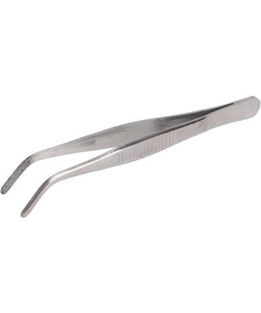 Tweezers Tool Portable Erosion Resistant Stainless Steel Tip Tweezers with Serrated Edge Easy to Clean for Watch Repair Bag (Curved Round Tip) - Buy Online on GoSupps.com