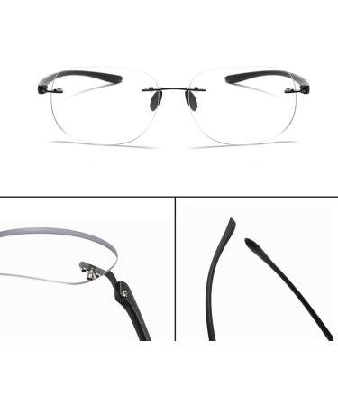 Stylish Rimless Blue Light Blocking Reading Glasses For Men Photochromic Sunglasses Anti Glare Computer Readers(Grandeur:1.0x) - Buy Online on GoSupps.com