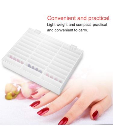 Failed Nail Showcase: 30 Grille Empty Nail Storage Box & Tip Holder for Nail Art Decorations - Perfect Organizer in White - Buy Online on GoSupps.com