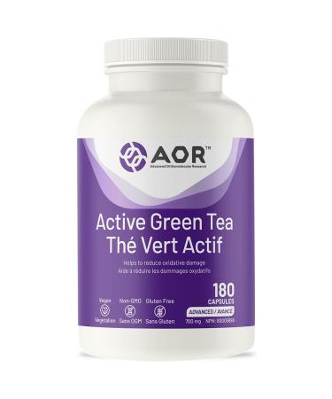 AOR - Active Green Tea 180 Capsules - Helps to Reduce Oxidative Damage - Green Tea Catechins Help Protect Plasma and Lipoproteins from Oxidative Damage by Increasing Blood Antioxidant Capacity