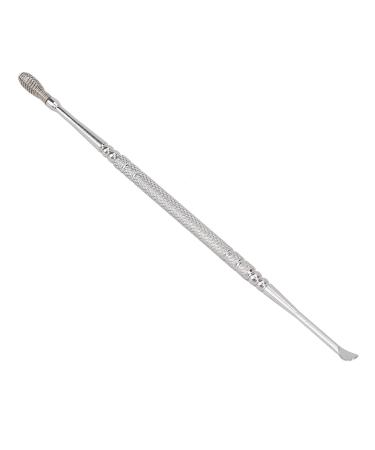 Stainless Steel Double Head Ear Spoon - Ergonomic Design for Itch Relief - Spiral Spring Ear Pick (Silver) - Buy Online on GoSupps.com