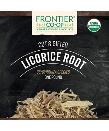 Frontier Co-op Organic Licorice Root C/S - 1 lb. Bulk Bag | Kosher & Certified | Glycyrrhiza Species - Buy Online on GoSupps.com