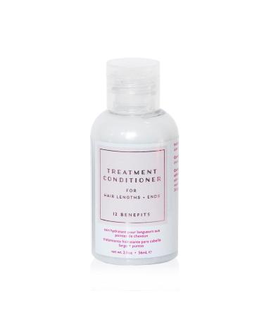 12 Benefits Sulfate-Free Hydrating Hair Treatment Conditioner - Softens & Deeply Hydrates Dry Hair With Argan- Avocado- Marula- and Grapeseed Oil + Noni Berry Extract 2 Fl Oz (56 ML) 2 Fl Oz (Pack of 1)