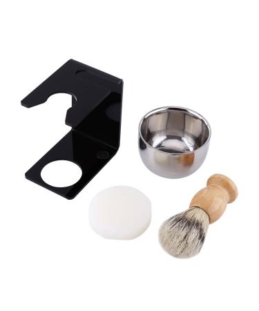 Classic Shaving Set for Men | Black Razor Holder Nylon Brush & Stainless Steel Bowl | Double-Sided Safety Razor | Luxury Grooming Kit - Buy Online on GoSupps.com