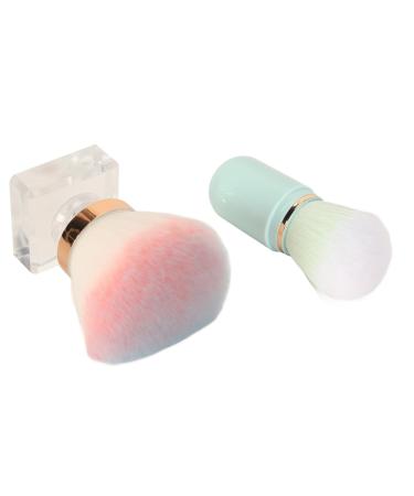 Professional Liquid Foundation Brush - Soft Dense Hair Capsule Shaped Tool in Blue & Pink for Flawless Makeup Application - Buy Online on GoSupps.com