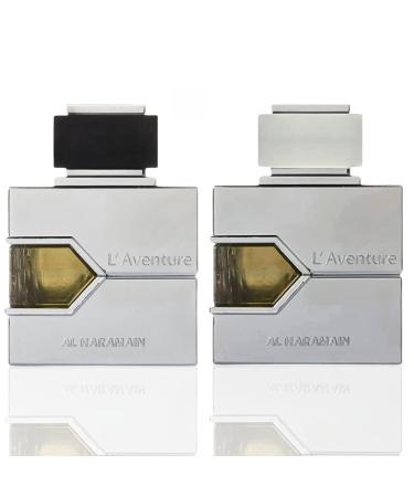 Al Haramain L'Aventure Men & L'Aventure Blanche Eau de Parfum For Men 3.33 Ounce (100 ml) (PACK)