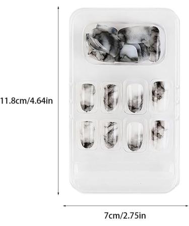 dijiusidy False Nail Fashionable Various Shapes Fingernail Full Coverage Strong Viscosity Adjustable Paster for Manicure Art 25 F741 25 1 count (Pack of 1) - Buy Online on GoSupps.com