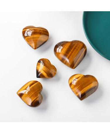 1pc Natural Yellow Tiger Eye Stone Crystal Crafts Heart Shaped Carved Stone Love Gemstone Decor Gift QINTINYIN Home Goods (Color : Tiger Eye Size : 5-6cm) 5-6cm Tiger Eye - Buy Online on GoSupps.com
