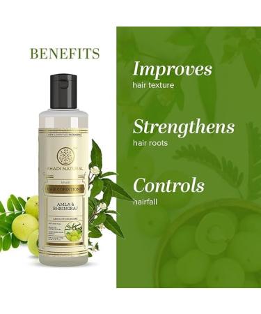 Amla & Bhringraj Hair Conditioner - Anti-Hair Fall Nourishing Paraben & Silicone-Free - 210ml for All Hair Types | Healthy Hair Solution - Buy Online on GoSupps.com