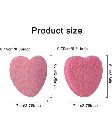 Facial Cleansing Sponge Portable Reusable Soft Heart Shaped Compressed Sponge for Removing Dirt Grease Cuticle Makeup on Face - Buy Online on GoSupps.com