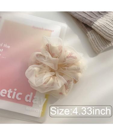 Daisy Flower Organza Hair Scrunchies for Women Girls - 3 Pcs - Buy Online on GoSupps.com