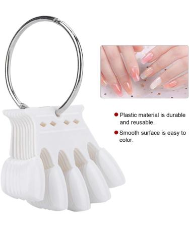 Nail Color Card - 4 Colors 50 pcs Nail Art Tips for Manicure Polish Gel Display - White - Buy Online on GoSupps.com