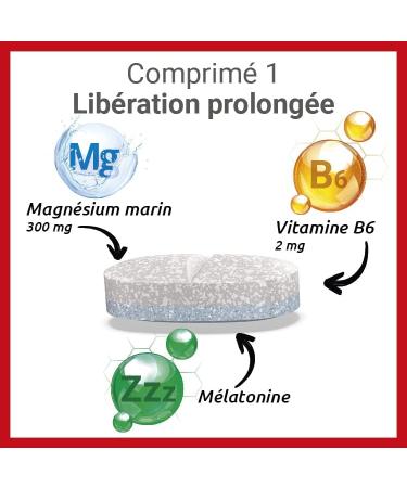 MAG 2 - Sleep - Marine Magnesium 300mg Melatonin 1.9mg and Herbal Extracts - Nervousness Fatigue Sleep - Dietary Supplement - 15 Day Program - 30 Tablets - Buy Online on GoSupps.com