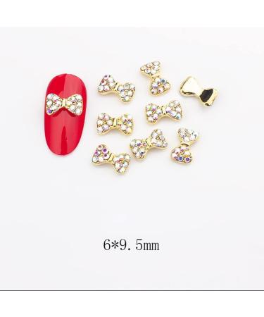 10pcs 3D Nail Art Crystal Rhinestone Bow Big Gems Charms for Nail Art Decoration Jewelry Sparkle Craft DIY Beads (#3041 10pcs) - Buy Online on GoSupps.com