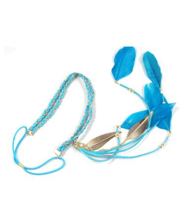 Boho Feather Headband - Tassel Halloween Hair Hoop for Women | Beige Tone - Buy Online on GoSupps.com