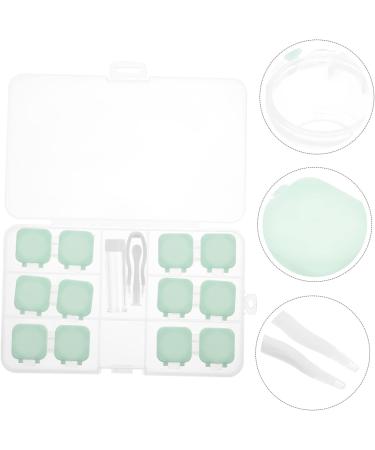 Solustre Contact Lens Organizer - 2 Sets Travel Carrying Bag & Invisible PP Storage Box - Green 6x3x3cm - Ideal Travel Accessories for Contact Lenses - Buy Online on GoSupps.com
