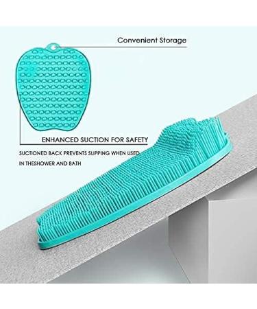 ENFILY Shower Foot Scrubber - Non Slip Silicone Pad for Exfoliating Dead Skin - Green - Buy Online on GoSupps.com