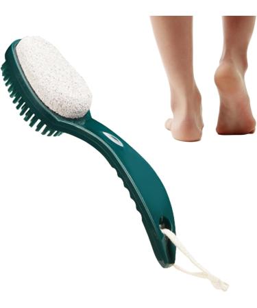 Toseky Foot Brush and Pumice Stone | 2 in 1 Multifunctional Foot Care Tools | Gentle Pumice Stone for Feet Comfortable Bathroom Accessories for Men and Women Green - Buy Online on GoSupps.com