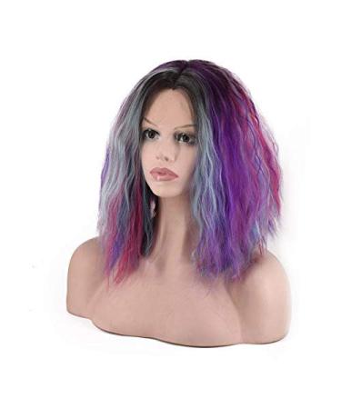 BGHJUE Front Lace Gradient Long Curly Hair Wig - Premium Chemical Fiber for Stylish Looks | International Shipping Available - Buy Online on GoSupps.com