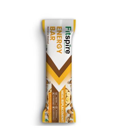 Fitspire Chocolate Banana Walnut Energy Bar - Vegan Gluten Free Sugar Free 100% Natural - 12 Pack of 35g | Perfect Healthy Snack - Buy Online on GoSupps.com