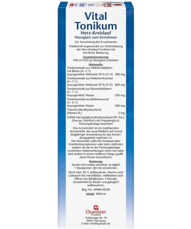 DOPPELHERZ Vital Tonic for Cardiovascular Health - 1000 ml | Boost Your Heart Health - Shop Internationally - Buy Online on GoSupps.com