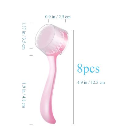 Artibetter 8PCS Face Brush for Cleansing and Exfoliating - Facial Cleaning Brush with Cap - Deep Pore Exfoliation and Makeup Removal - Buy Online on GoSupps.com