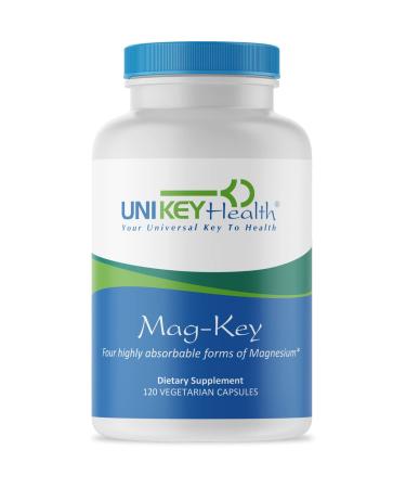 UNI Key Health Mag-Key | Full Spectrum Magnesium Supplement | 20 mg Vitamin B-6 and 200 mg Magnesium (Glycinate Chelate Malate Orotate & Taurinate) | 60 Servings