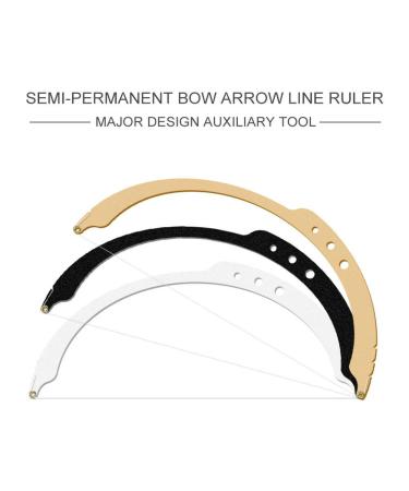 HOTWE Eyebrow Mapper with Strings - Microblading Line Marker Ruler for Symmetric Brow Drawing - Includes 10pcs Thread Lines - Black - Buy Online on GoSupps.com