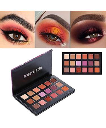 BEAUTY GLAZED 18 Colors Professional Eye Shadow Palette - Shimmer Matte & Glitter Cosmetics | International Shipping - Buy Online on GoSupps.com